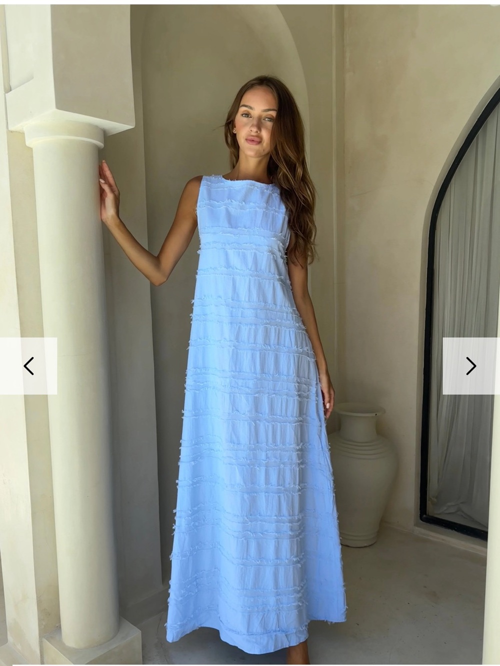 New With Tags Gili Sleeveless Light Blue Maxi Dress